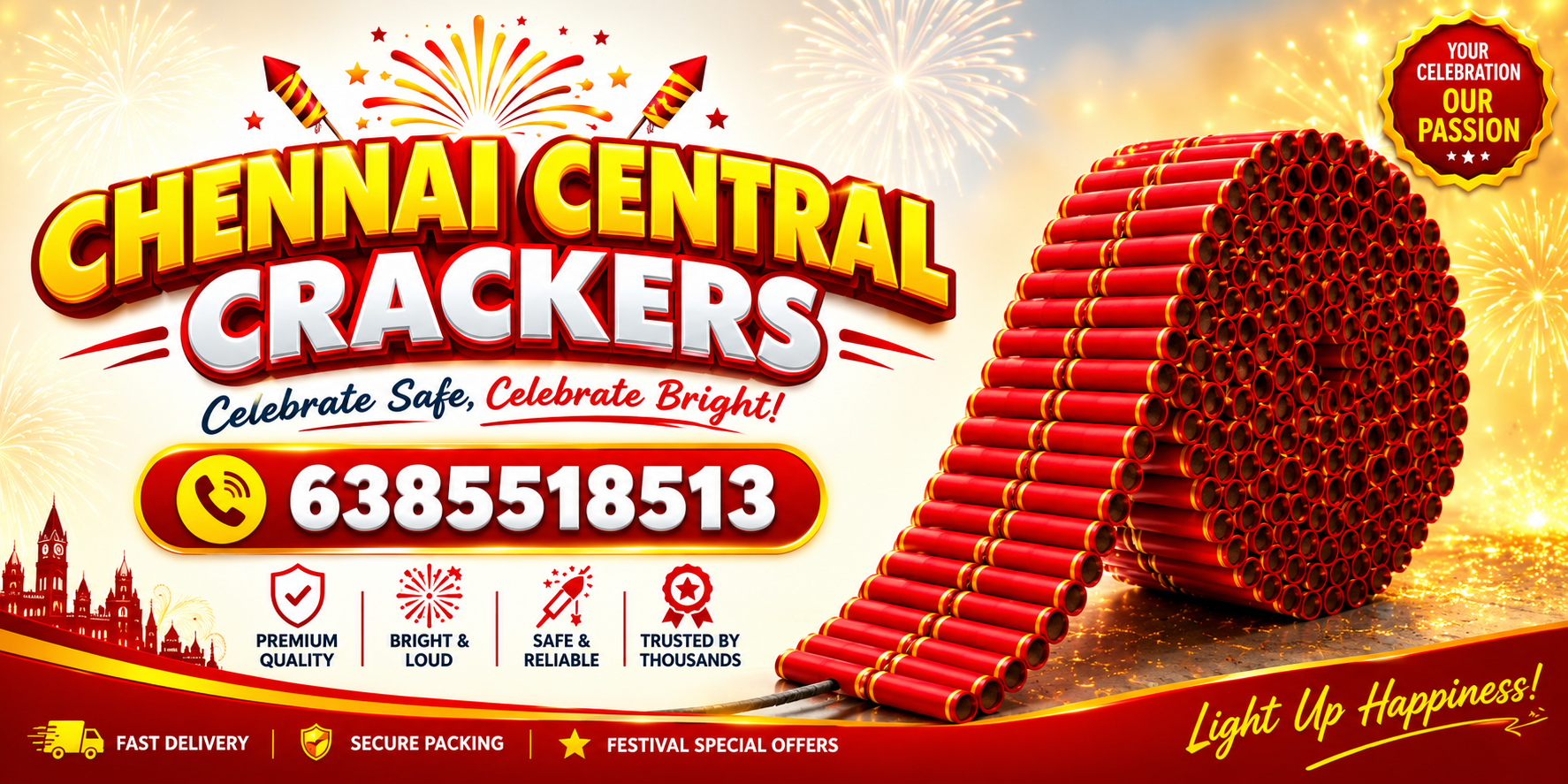 Chennai Central Crackers Banner 3